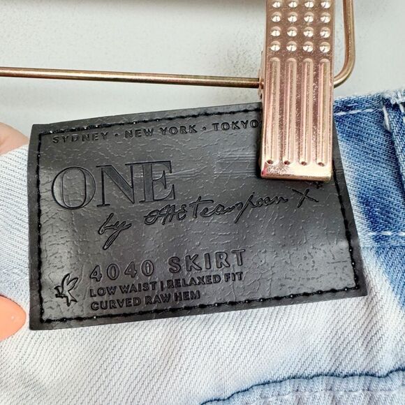 ONE X ONE TEASPOON | Free People 4040 Two Tone Blue Denim Skirt Women’s Size 29 - Picture 12 of 14